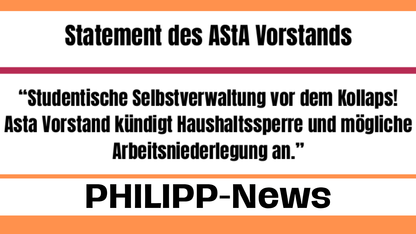 „Blockade unserer Arbeit“: AStA kündigt Haushaltssperre an